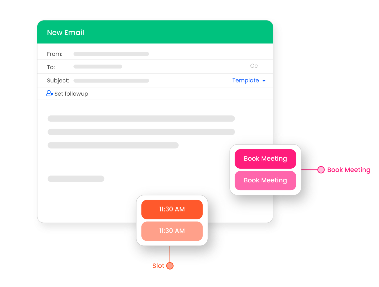 Insert meeting slots in the email for seamless meeting scheduling with Outplay