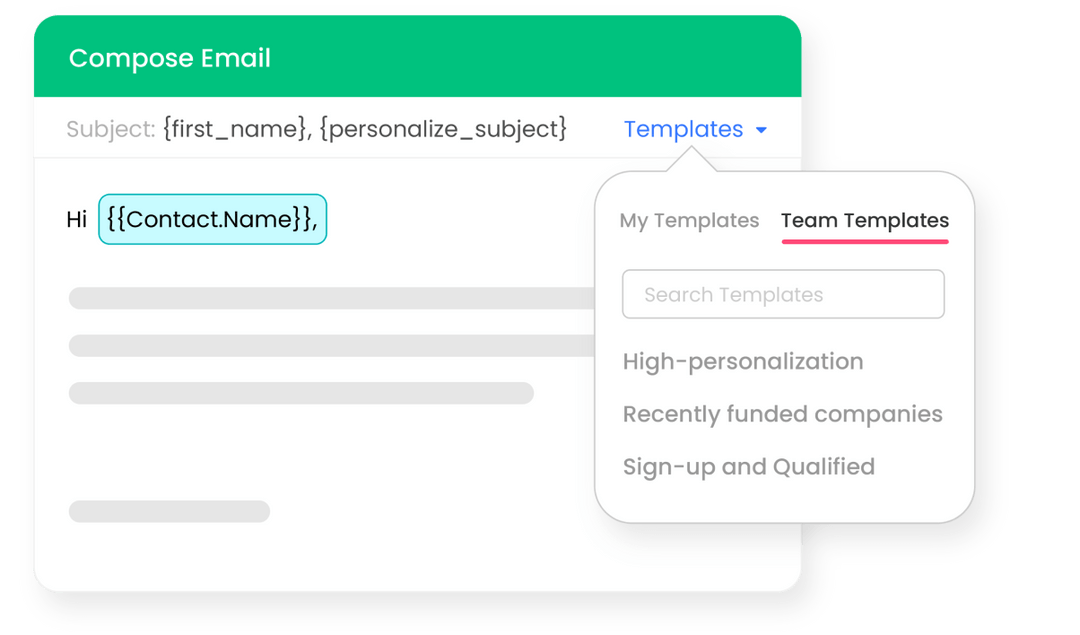With Outplay emailer feature turn your best cold emails into templates